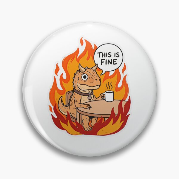 Item preview, Carnotaurus Enjoying Steaming Mug in Fire designed and sold by Flying Doggo.