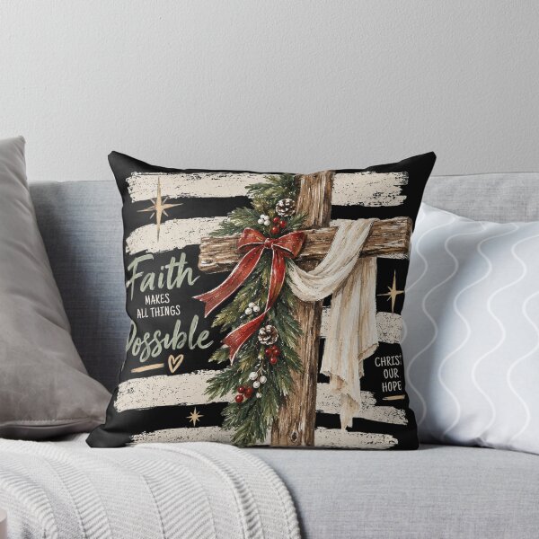 Item preview, Cross Christmas Tree, Holy Heaven Christian Christmas Quote, Christian Church Faith, Xmas Holiday, Youth Group Christmas Gift designed and sold by Quiajia.