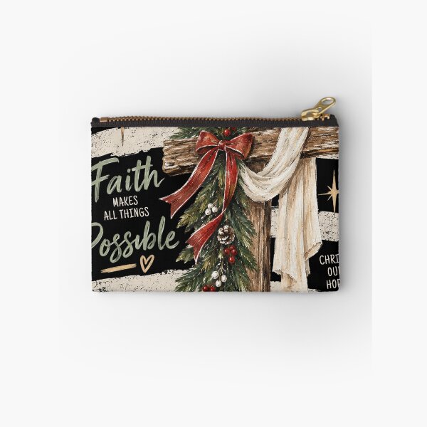 Item preview, Cross Christmas Tree, Holy Heaven Christian Christmas Quote, Christian Church Faith, Xmas Holiday, Youth Group Christmas Gift designed and sold by Quiajia.