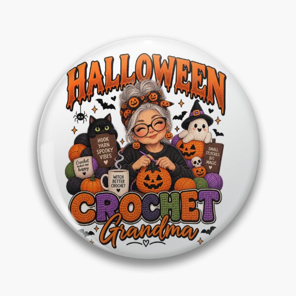 Artikelvorschau, Gehäkelte Oma, Halloween-Bastelgrafik, Gruselgarn entworfen und verkauft von pixelartshop4r.
