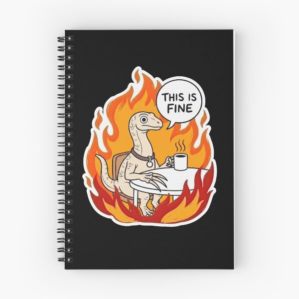 Item preview, Therizinosaurus Sipping Coffee in Fiery Room designed and sold by Flying Doggo.