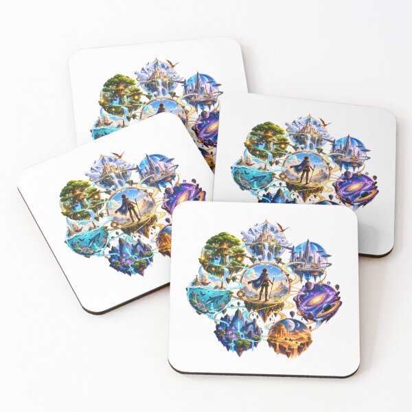 Item preview, Seven Worlds – Fantasy Explorer Adventure Art designed and sold by ADEL MASSRY (AM)©.