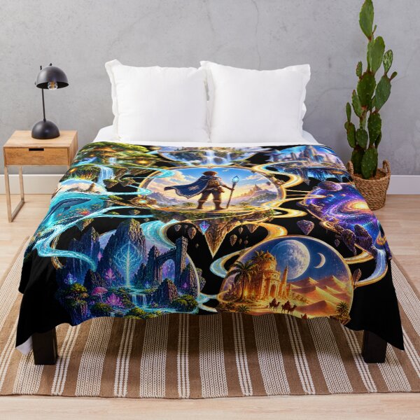 Item preview, Seven Worlds – Fantasy Explorer Adventure Art designed and sold by ADEL MASSRY (AM)©.