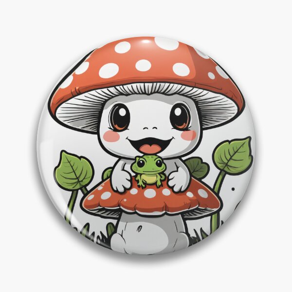 Item preview, Cottagecore Mushroom Character Black and White Ink Style – Mushroom lover gift designed and sold by michallechowicz.