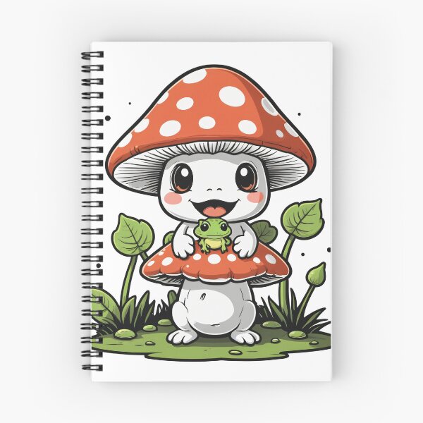 Item preview, Cottagecore Mushroom Character Black and White Ink Style – Mushroom lover gift designed and sold by michallechowicz.
