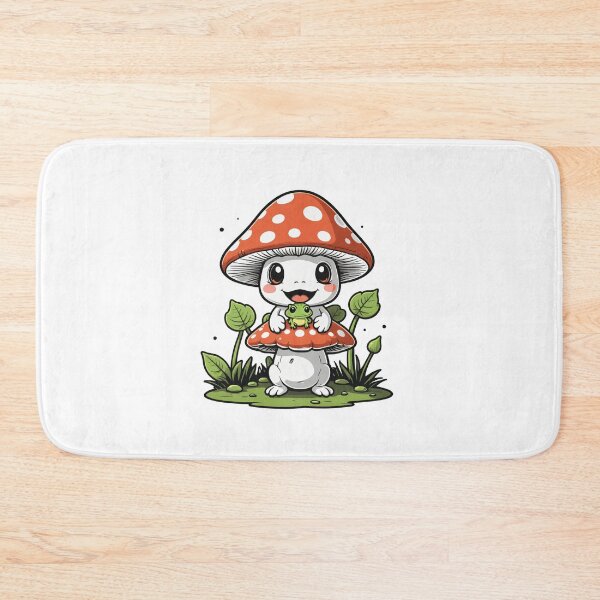 Item preview, Cottagecore Mushroom Character Black and White Ink Style – Mushroom lover gift designed and sold by michallechowicz.