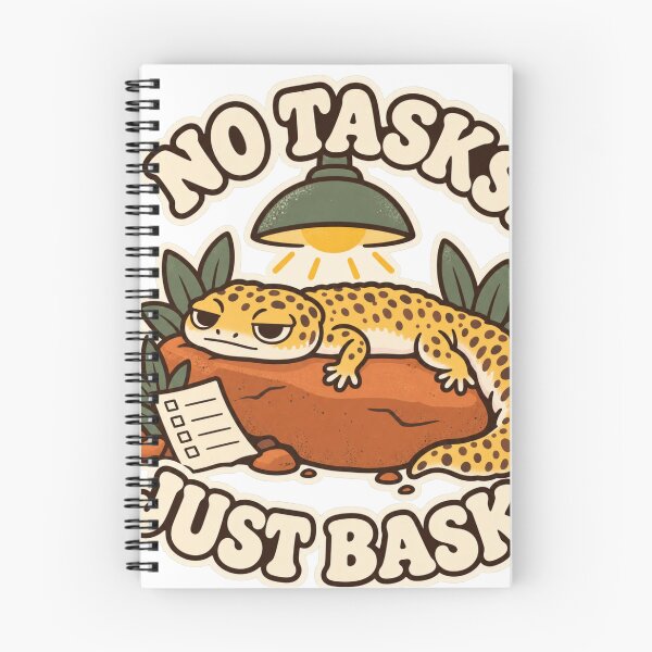 Item preview, No Tasks Just Bask Gecko designed and sold by zero8.design.