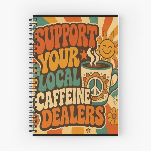 Item preview, Support Your Local Caffeine Dealers Retro 70s designed and sold by creativerooney.