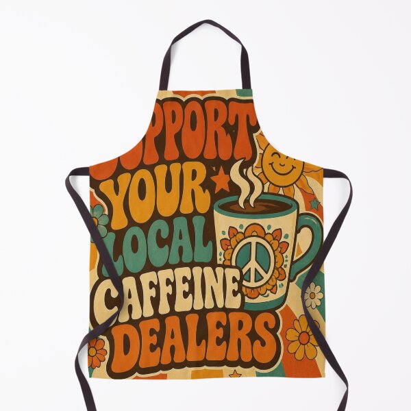 Item preview, Support Your Local Caffeine Dealers Retro 70s designed and sold by creativerooney.
