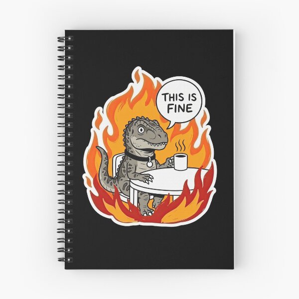 Item preview, Giganotosaurus Holding Coffee in Blazing Room designed and sold by Flying Doggo.
