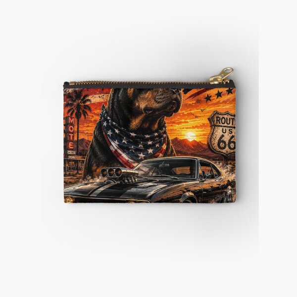 Item preview, Live Free Stay Loyal Rottweiler Muscle Car Route 66 designed and sold by blacksaga.