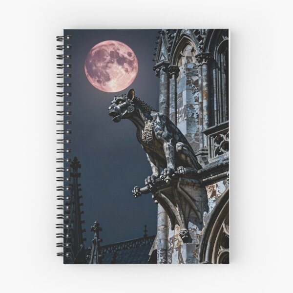 Item preview, Gothic Guardian Gargoyle Blood Moon Sunset Wall Art designed and sold by VintageManiac.