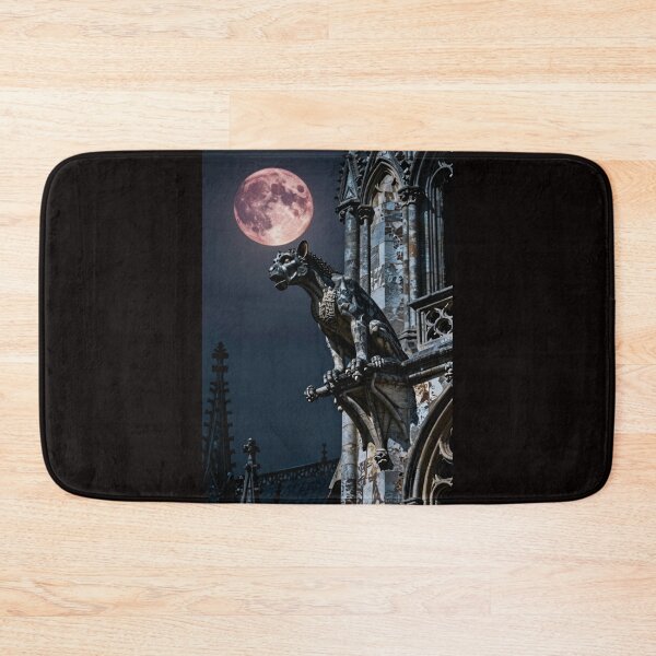 Item preview, Gothic Guardian Gargoyle Blood Moon Sunset Wall Art designed and sold by VintageManiac.