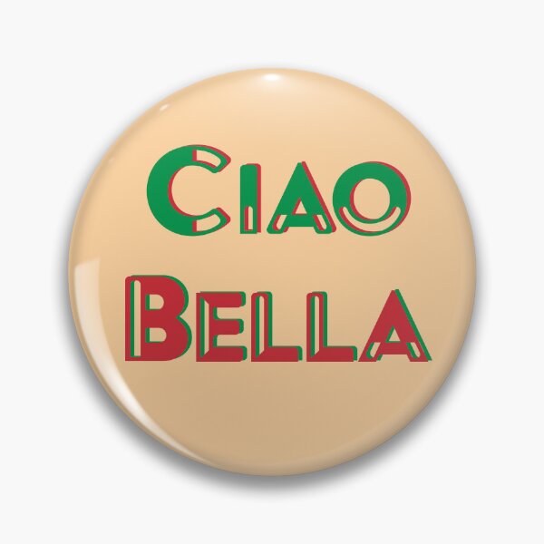 Item preview, Ciao Bella Italian Quote - Retro Red & Green Bold Typography designed and sold by Caterina@.
