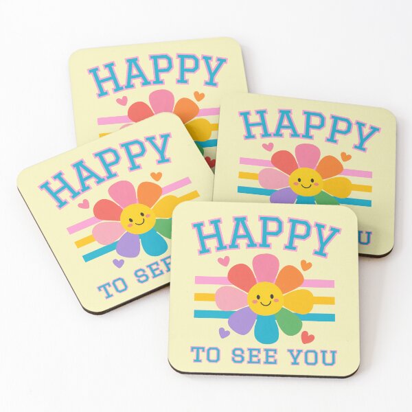 Item preview, Happy to See You Smiling Rainbow Flower Varsity Stripe Elementary Teacher Bus Driver designed and sold by Forevermore.