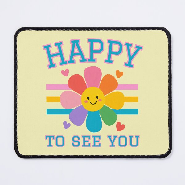 Item preview, Happy to See You Smiling Rainbow Flower Varsity Stripe Elementary Teacher Bus Driver designed and sold by Forevermore.