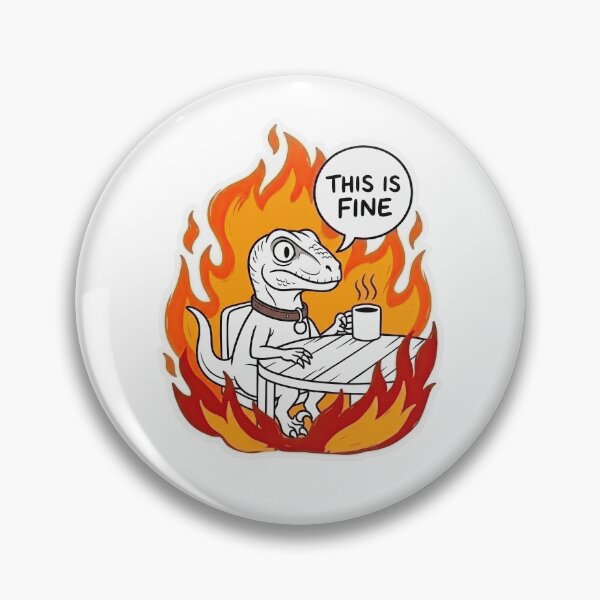 Item preview, Velociraptor Savoring Coffee in Scorching Blaze designed and sold by Flying Doggo.