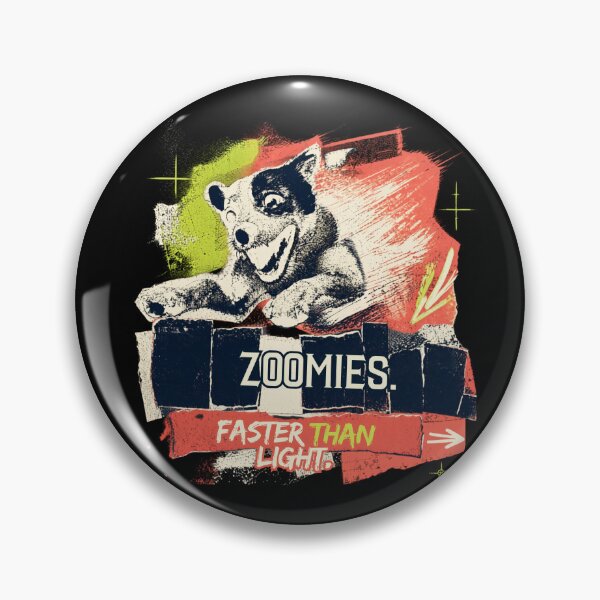Item preview, ZOOMIES! Faster Than Light - Funny Chaos Dog Collage designed and sold by Neurospicy Trolls.