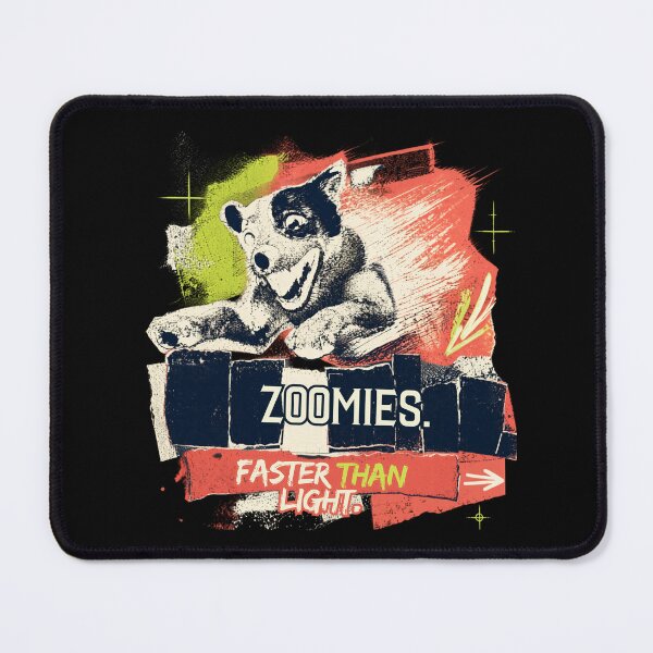 Item preview, ZOOMIES! Faster Than Light - Funny Chaos Dog Collage designed and sold by Neurospicy Trolls.