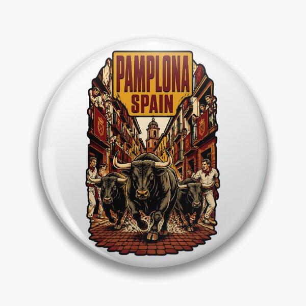 Item preview, Pamplona Spain Vintage Travel Tourism designed and sold by TravelersGems.