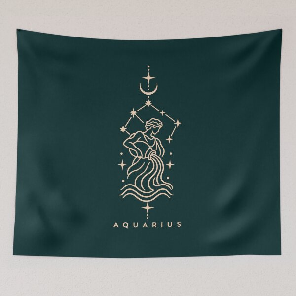 Item preview, Aquarius Zodiac T-Shirt | Constellation Star Sign Line Art Tee | Astrology Gift for Aquarius Season designed and sold by ElegantPeople.