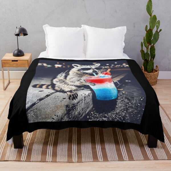 Item preview, Raccoon Drinking Patriotic Slushie - 4th Of July designed and sold by onlytiggokk.