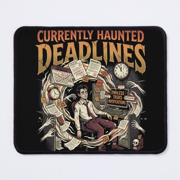 Item preview, Currently Haunted by Deadlines designed and sold by ViviArtix.