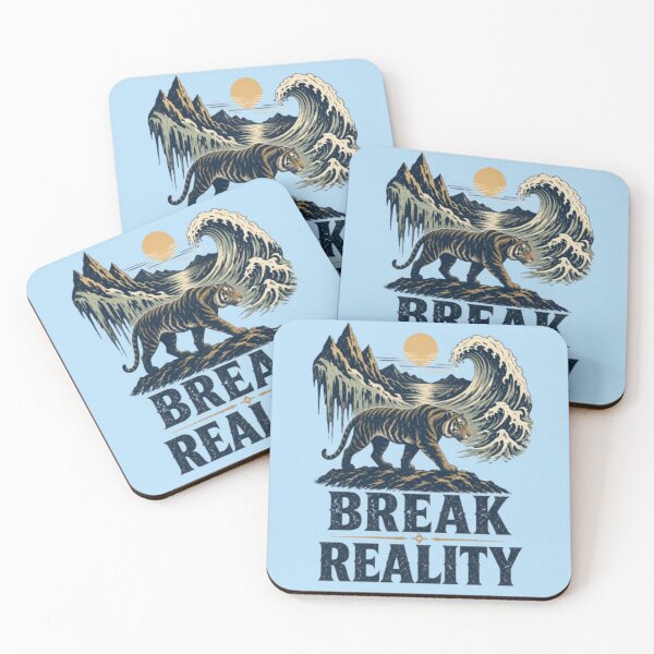 Item preview, Break Reality – Surreal Tiger Nature Illustration designed and sold by Dogandesighn.