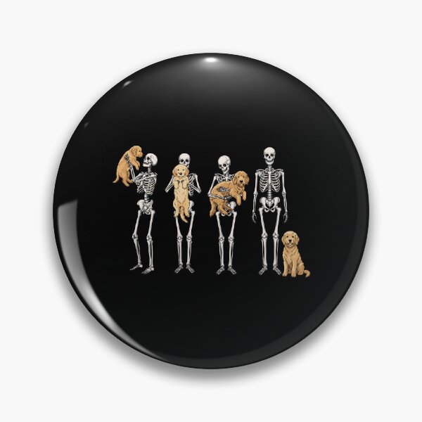 Artikelvorschau, Golden Retriever - Skelettknochen Halloween entworfen und verkauft von onlytiggokk.