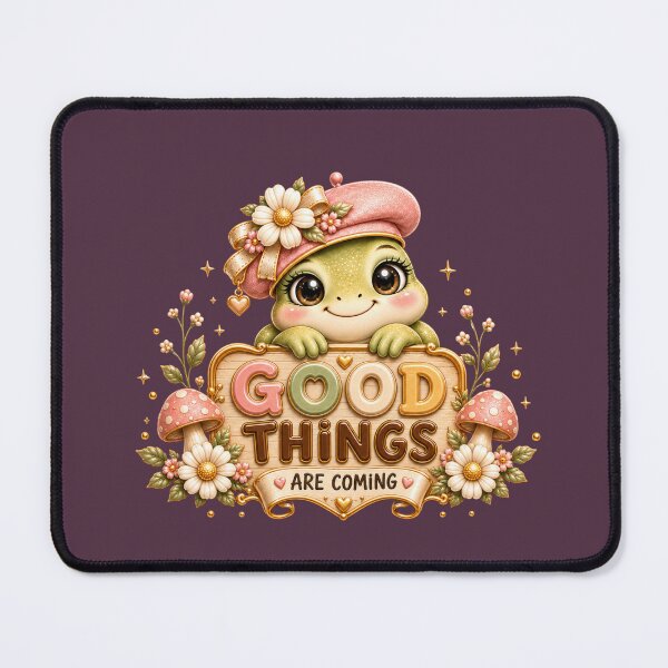 Item preview, Good Things Are Coming – Cute Frog Positive Vibes Design designed and sold by HO•Designs.
