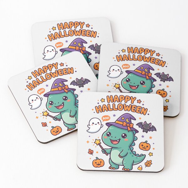 Item preview, Happy Halloween Cute Witch Dinosaur designed and sold by naragon4289.