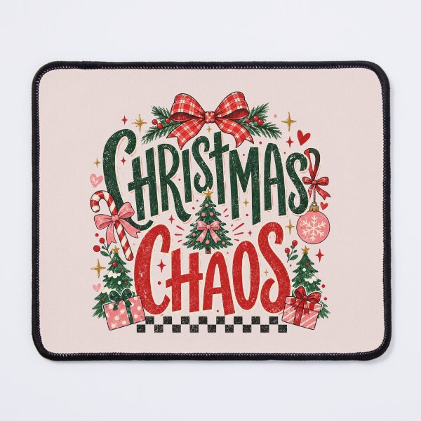 Item preview, Christmas Chaos Joy, Cheetah Camouflage Christmas, Funny Grungy Holiday Quote, Striped Distressed Style, Trendy Retro Xmas Gift designed and sold by Quiajia.