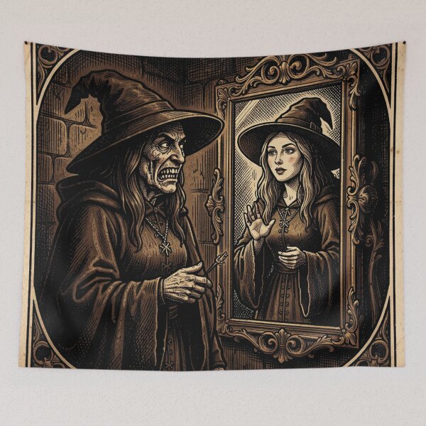 Item preview, Witches and the reflection in the mirror designed and sold by MagelliShop.