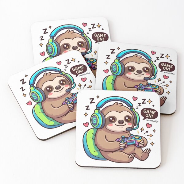 Item preview, Funny Gamer Sloth Game On Eventually designed and sold by Shady-Studio.