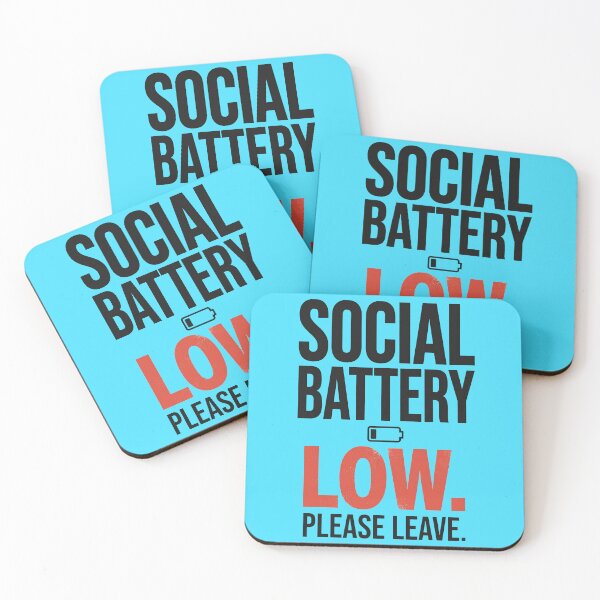 Item preview, Social Battery Low Funny Introvert Design designed and sold by Fun2Fentastic.