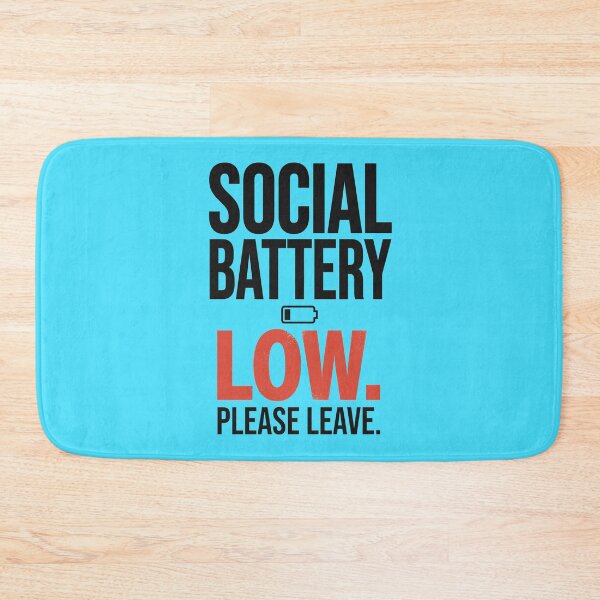 Item preview, Social Battery Low Funny Introvert Design designed and sold by Fun2Fentastic.