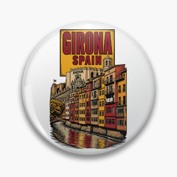 Item preview, Girona Spain Vintage Travel Tourism designed and sold by TravelersGems.