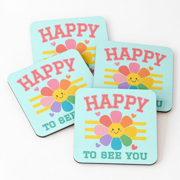 Item preview, Happy to See You Smiling Rainbow Flower Varsity Stripe Elementary Teacher Bus Driver designed and sold by Forevermore.