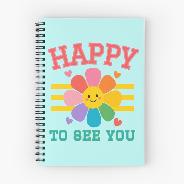 Item preview, Happy to See You Smiling Rainbow Flower Varsity Stripe Elementary Teacher Bus Driver designed and sold by Forevermore.