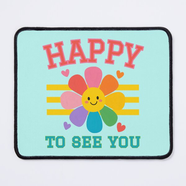 Item preview, Happy to See You Smiling Rainbow Flower Varsity Stripe Elementary Teacher Bus Driver designed and sold by Forevermore.