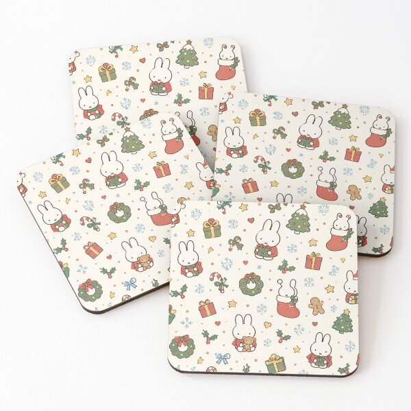 Item preview, Cute Bunny Christmas Holiday Seamless Pattern designed and sold by Cozy Moss Studio.