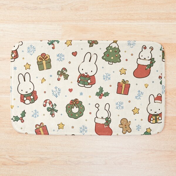 Item preview, Cute Bunny Christmas Holiday Seamless Pattern designed and sold by Cozy Moss Studio.