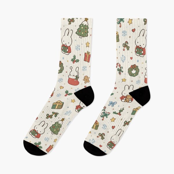 Item preview, Cute Bunny Christmas Holiday Seamless Pattern designed and sold by Cozy Moss Studio.