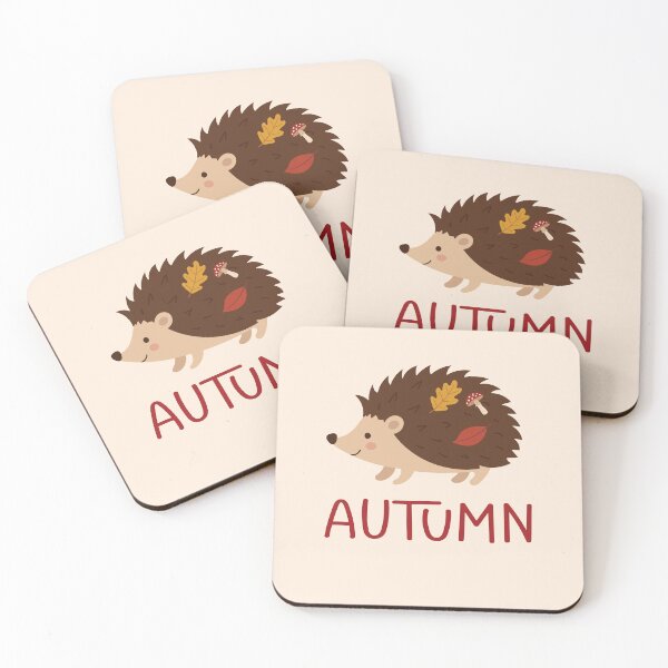 Item preview, Cute Autumn Hedgehog Leaves designed and sold by BetweenForms.