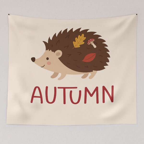 Item preview, Cute Autumn Hedgehog Leaves designed and sold by BetweenForms.