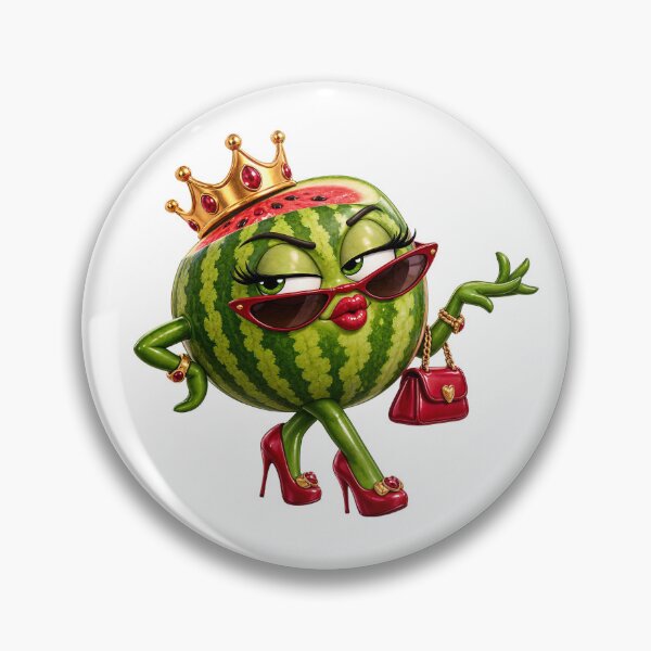 Item preview, Arrogant Watermelon Diva Funny Fruit Character designed and sold by RokaCircles.