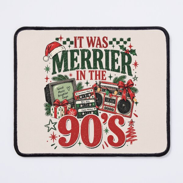 Item preview, It Was Merrier in the 90s, Retro Christmas VHS Cassette, Vintage Holiday Nostalgia, 90s Christmas Aesthetic, Throwback Xmas Gift designed and sold by Quiajia.