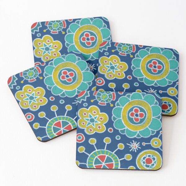 Item preview, Blue Folk Garden Mandala Bloom designed and sold by Fani*.