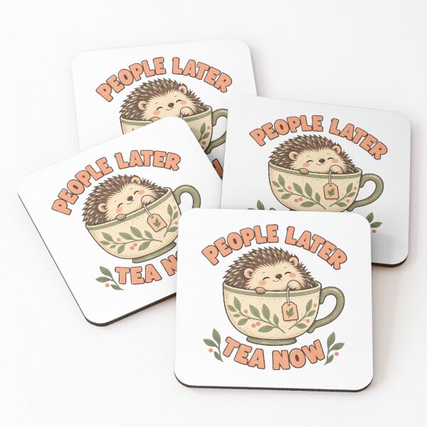 Item preview, People Later Tea Now Cute Hedgehog designed and sold by zer0o08.