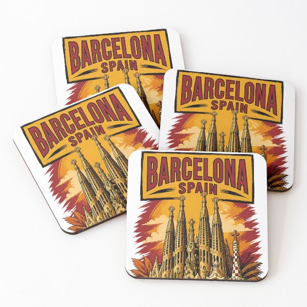 Item preview, Barcelona Spain Vintage Travel Tourism designed and sold by TravelersGems.
